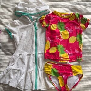 Appaman Kids Swim Set - White, Pink, Yellow, Green